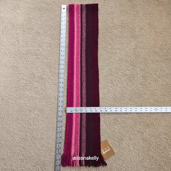 NWT Barbour Lambswool Knit Stripe Pink Purple - Picture 10 of 11
